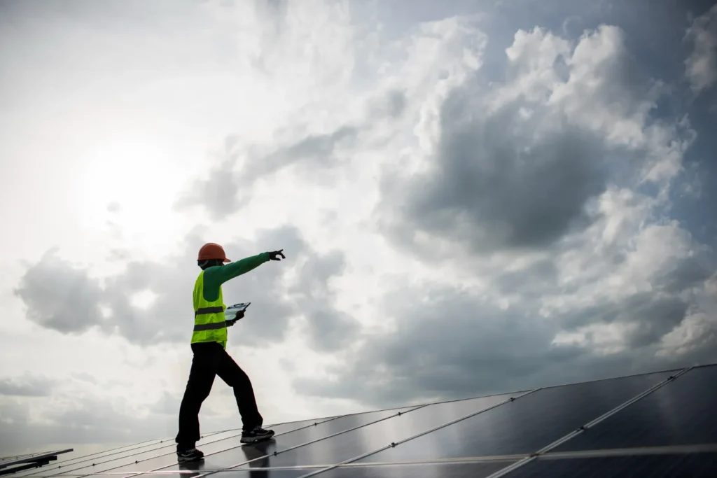 flat roof pv panels